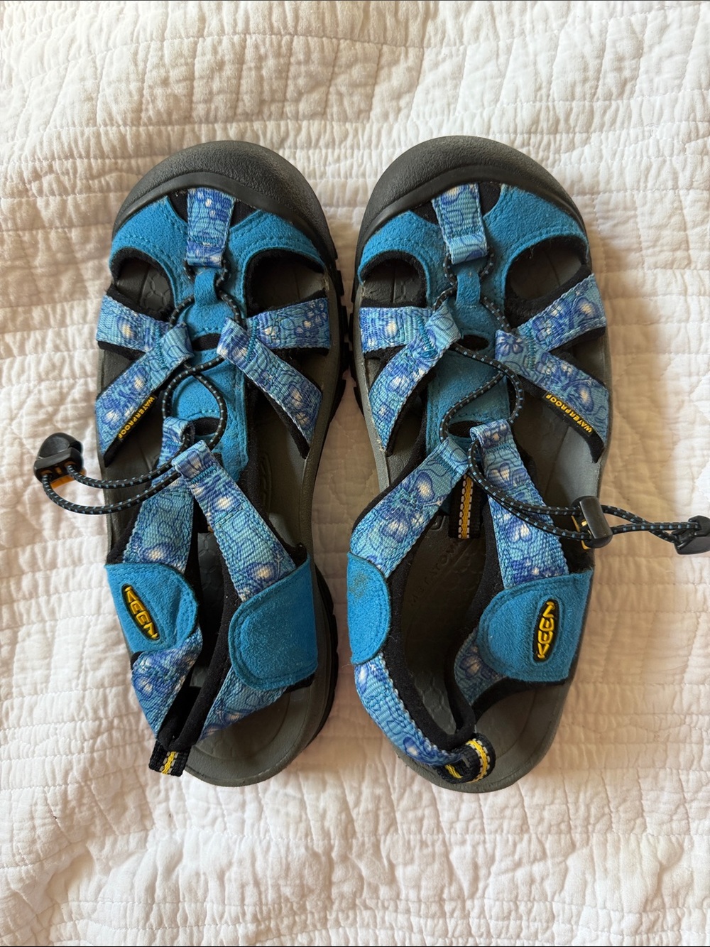 Keen Women’s Blue Patterned Closed-Toe Sport Sandals